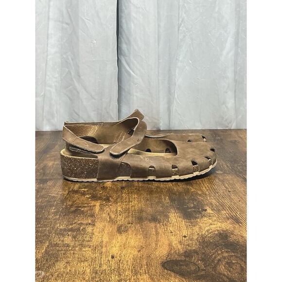 BioNatura SOLO Leather Mary Jane Closed Toe Sandals Size 7/38 Cork Brown - Picture 12 of 14